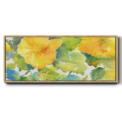 Citrus Hibiscus - Floater Framed Canvas Print