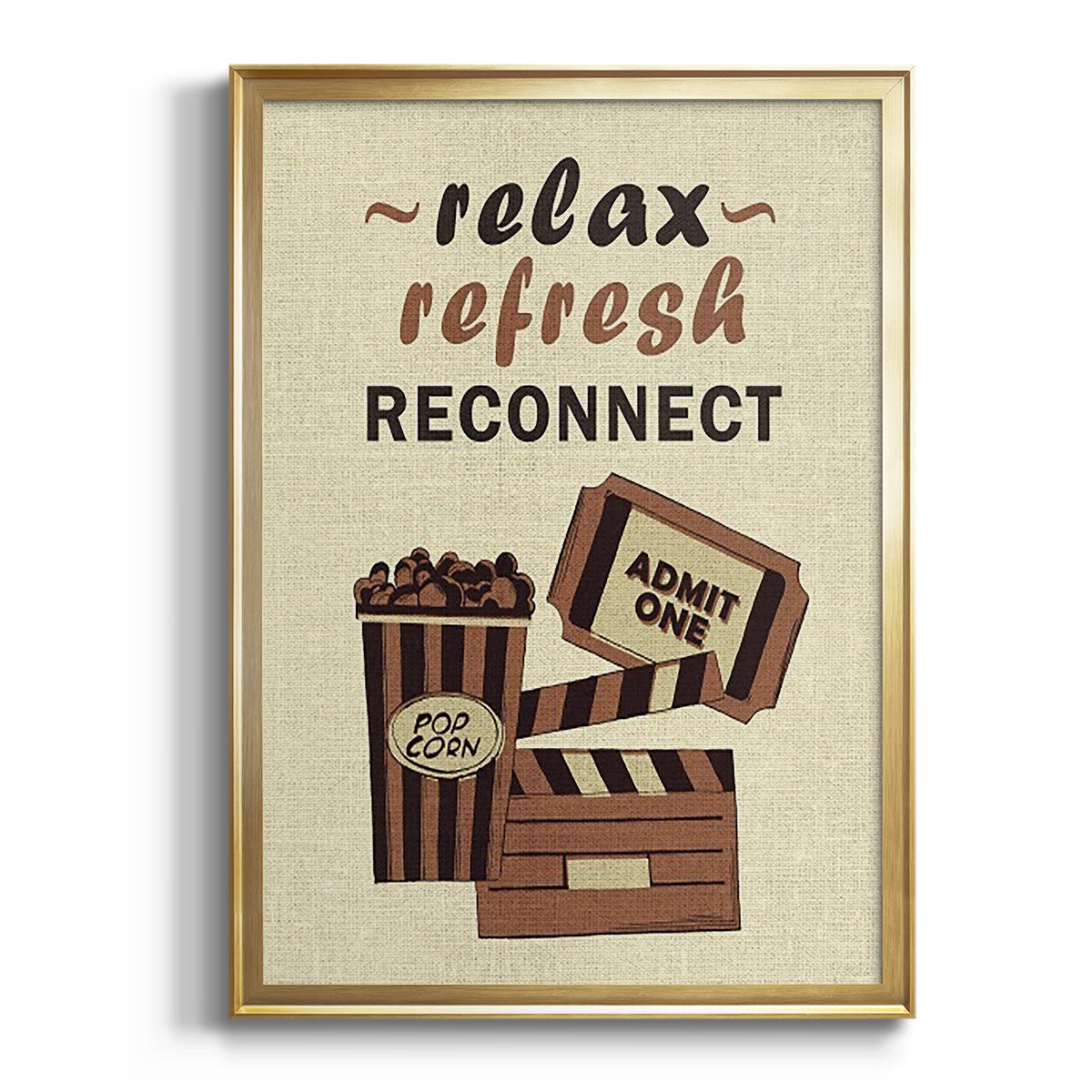 Movie Time IV - Modern Framed Canvas Print