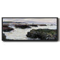 The Rocks at Pourville, Low Tide, 1882 - Floater Framed Canvas Print