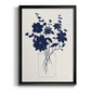 Indigo Sketch Bouquet II - Modern Framed Canvas Print