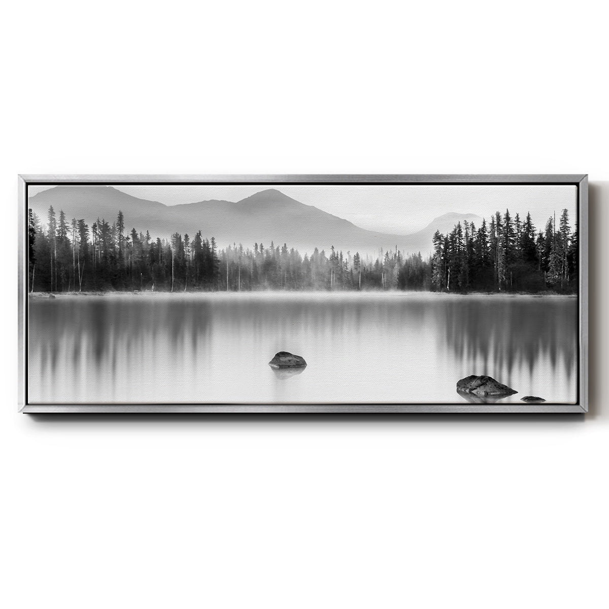 Mountain Reflection - Floater Framed Canvas Print
