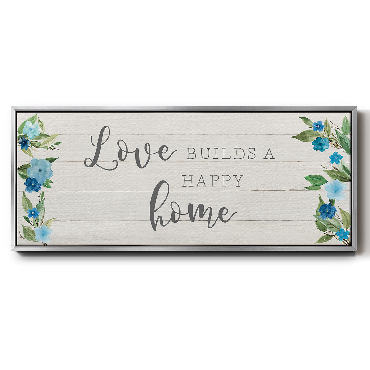 Love Builds - Floater Framed Canvas Print