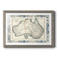 Bordered Map of Australia-Premium Framed Print - Ready to Hang