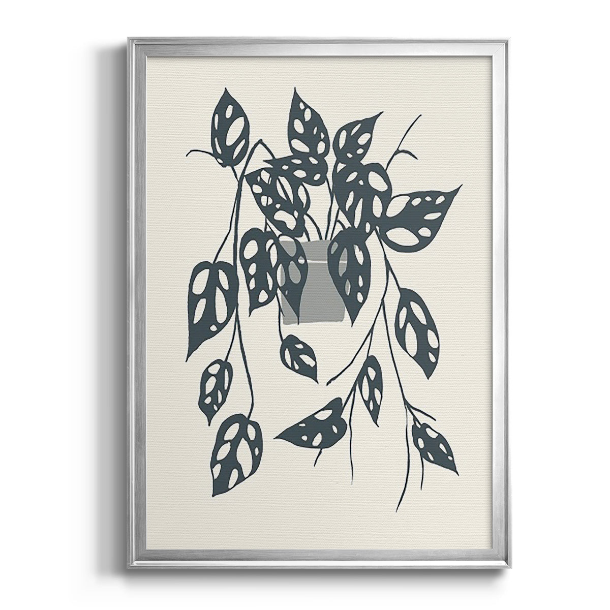 Growing Leaves V - Modern Framed Canvas Print