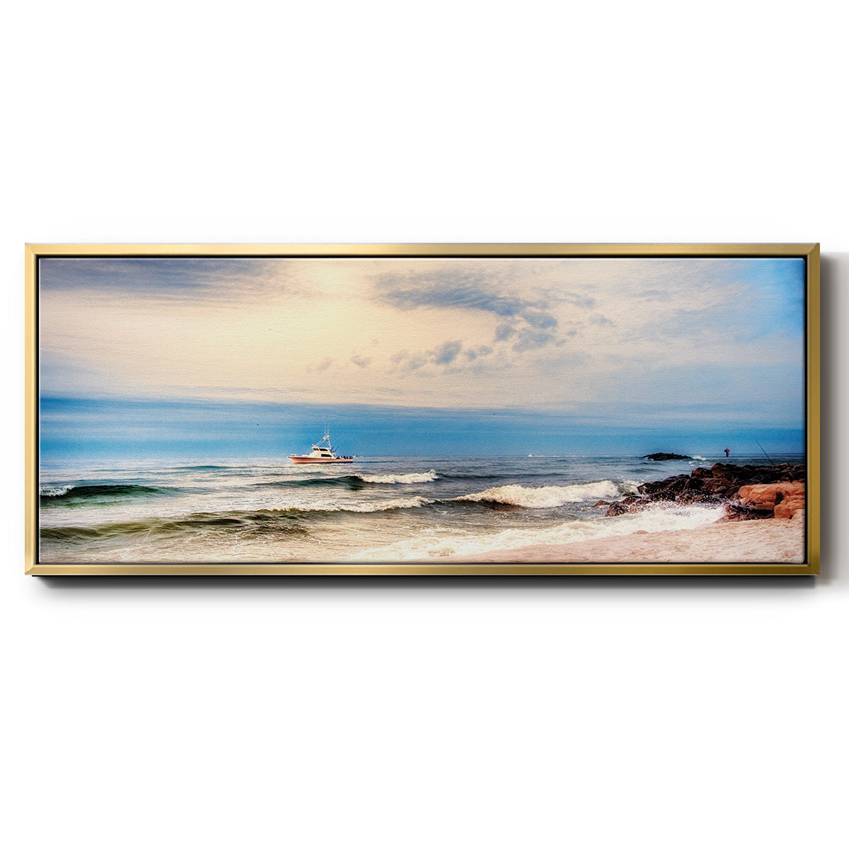 Heading to Sea - Floater Framed Canvas Print