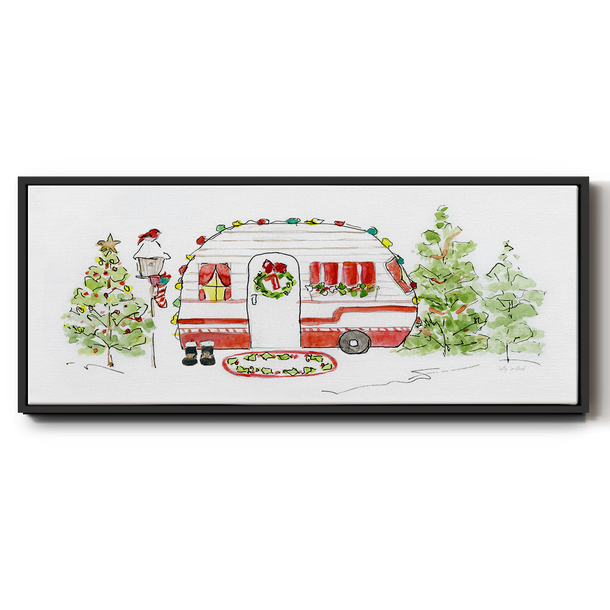 Holiday Camper I - Floater Framed Canvas Print