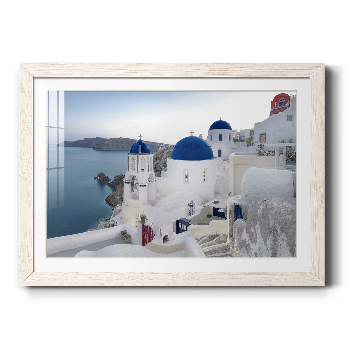 Santorini Sunrise - Barnwood Framed Art Print