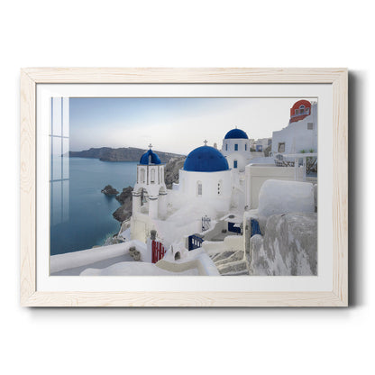 Santorini Sunrise - Barnwood Framed Art Print