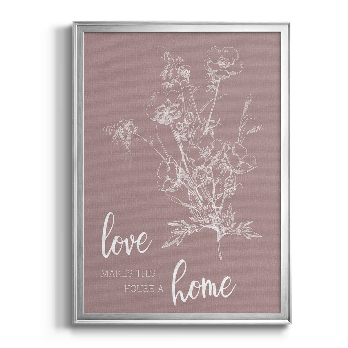 Love Home - Modern Framed Canvas Print
