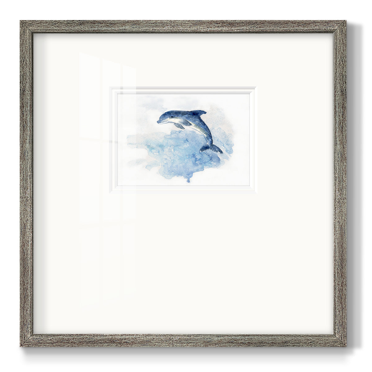 Wave Jumping Premium Framed Print Double Matboard