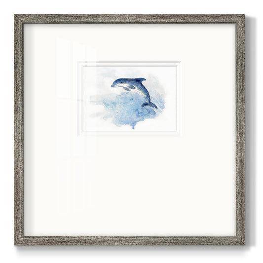 Wave Jumping - Double Matboard Framed Print