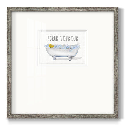 Scrub a Dub Premium Framed Print Double Matboard