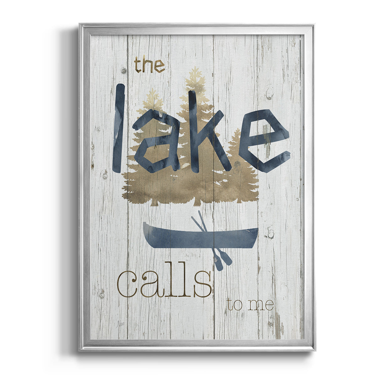Lake Calls Me - Modern Framed Canvas Print