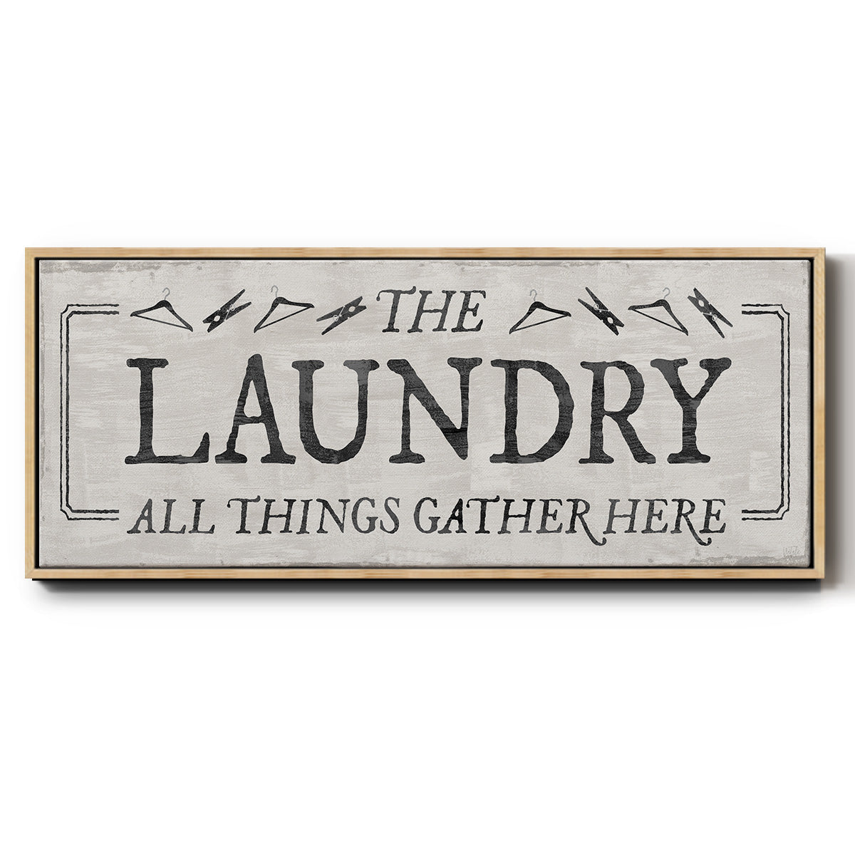 Laundry Gathers - Floater Framed Canvas Print