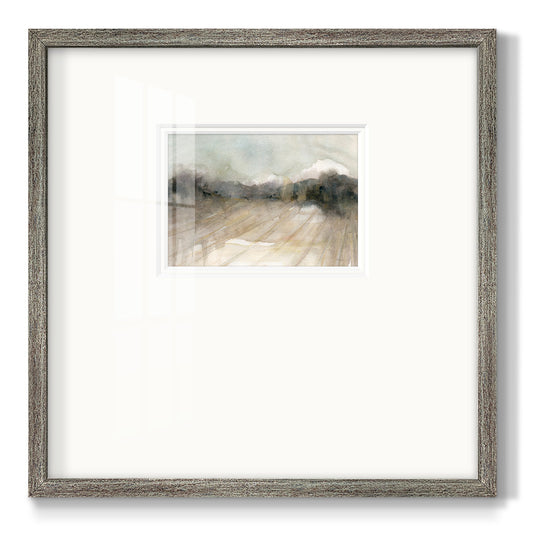 Abstract Fields Premium Framed Print Double Matboard