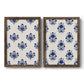 Indigo Bloom Pattern I - Premium Framed Canvas 2 Piece Set - Ready to Hang