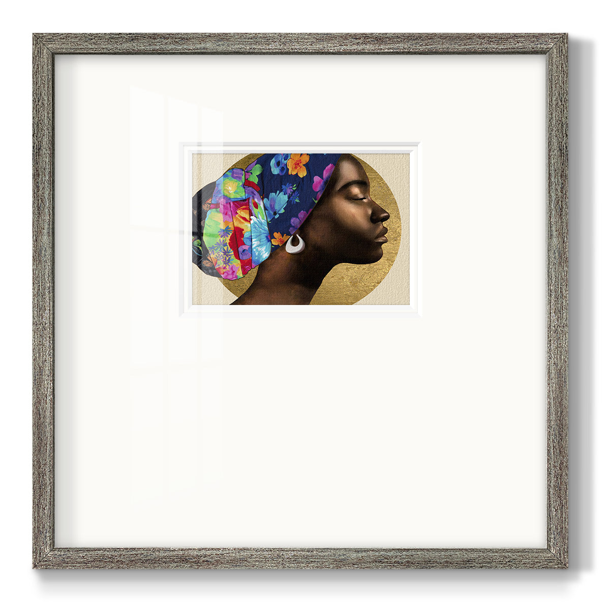 Golden Lady I - Double Matboard Framed Print