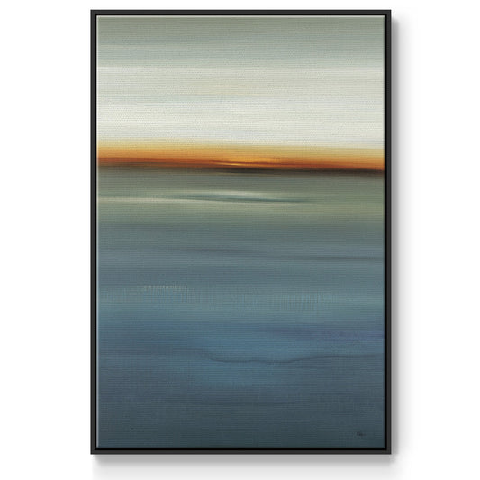 Beside the Blue I - Floater Framed Canvas Print