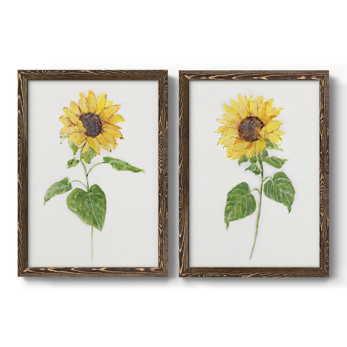 Sunflower I   - Premium Framed Canvas 2 Piece Set - Ready to Hang