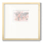 Pink Cheetah Map - Double Matboard Framed Print