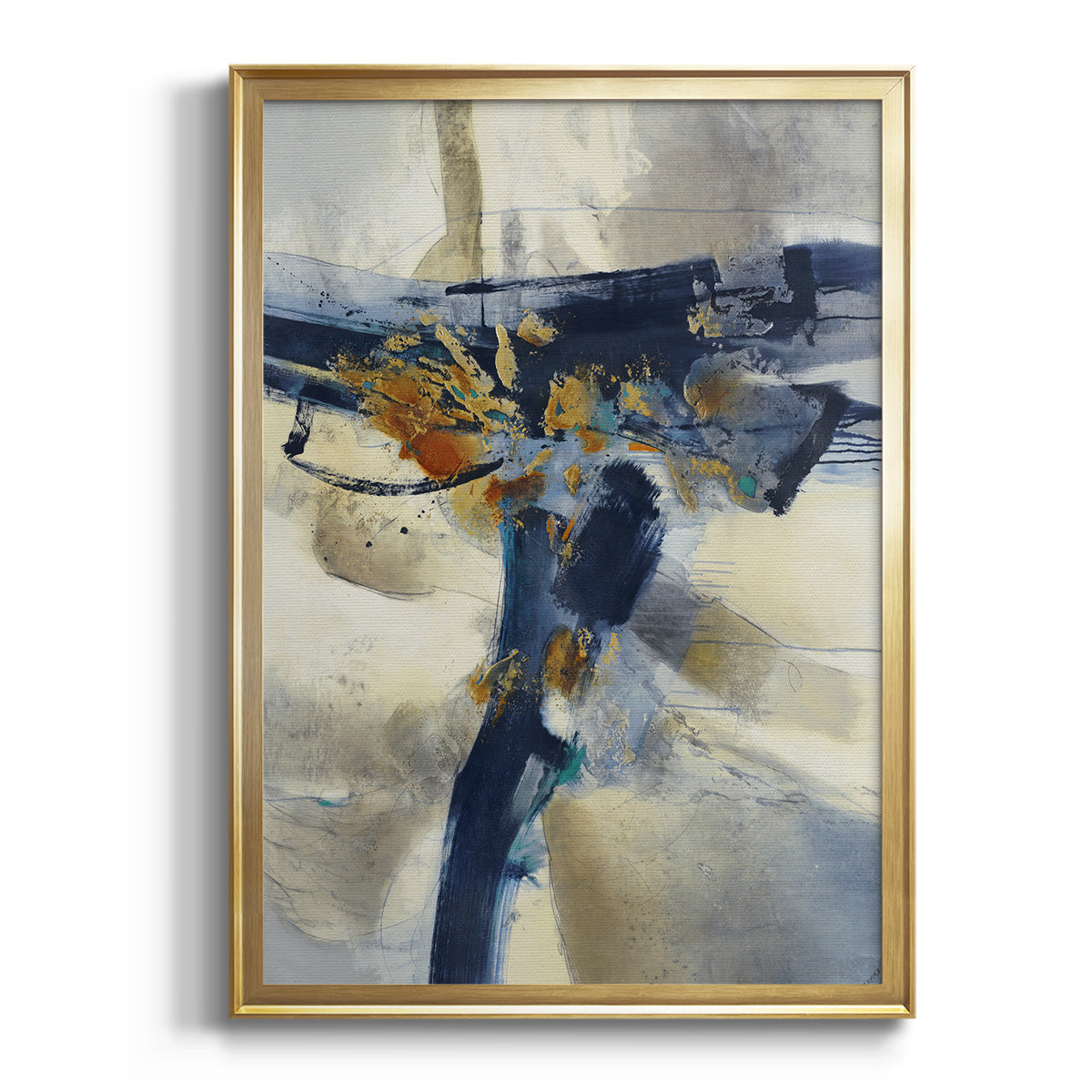 Blast - Modern Framed Canvas Print