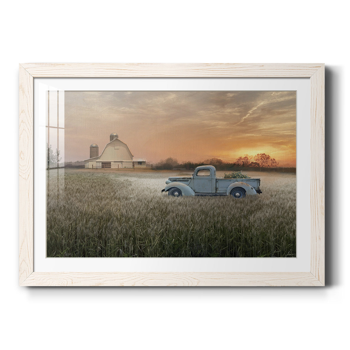 Evening Farm - Barnwood Framed Art Print