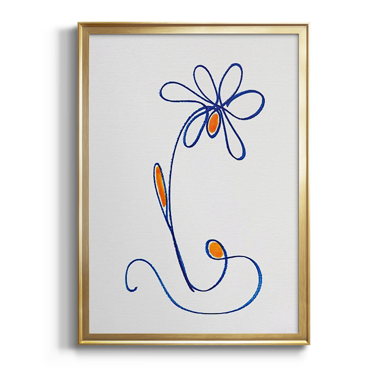 Wobbly Blooms II - Modern Framed Canvas Print