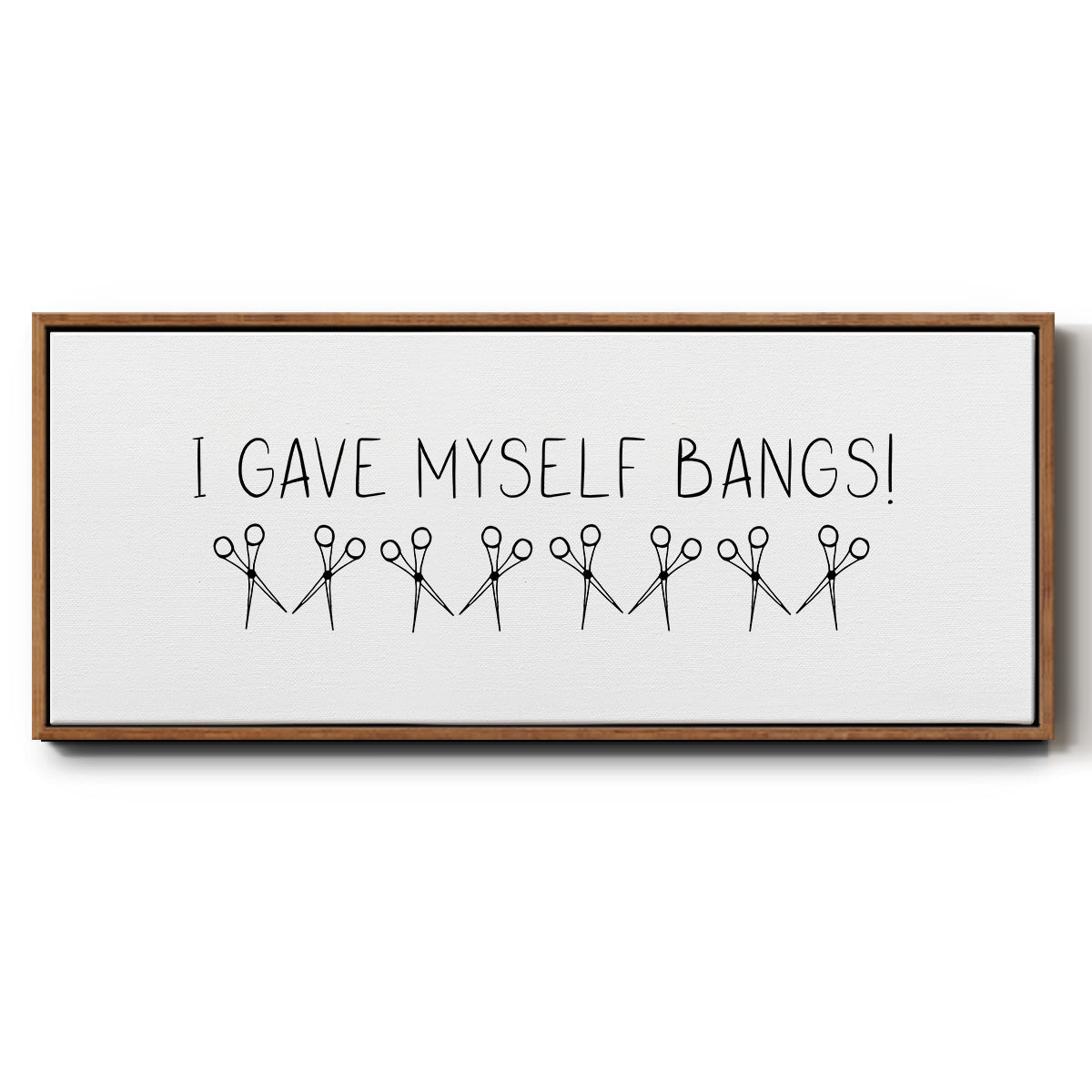 I Gave Myself Bangs! - Floater Framed Canvas Print