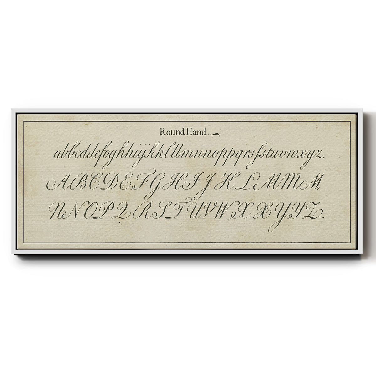 Manuscript Sampler IV - Floater Framed Canvas Print