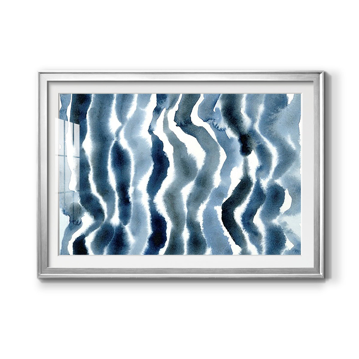 True Blue Wave II - Modern Framed Art Print