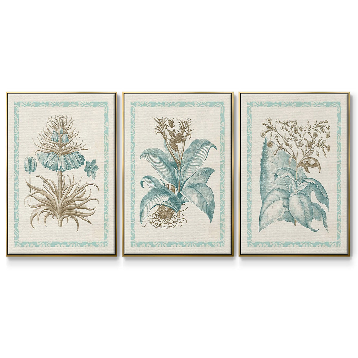 Willow Blue Besler I - Floater Framed Canvas Set