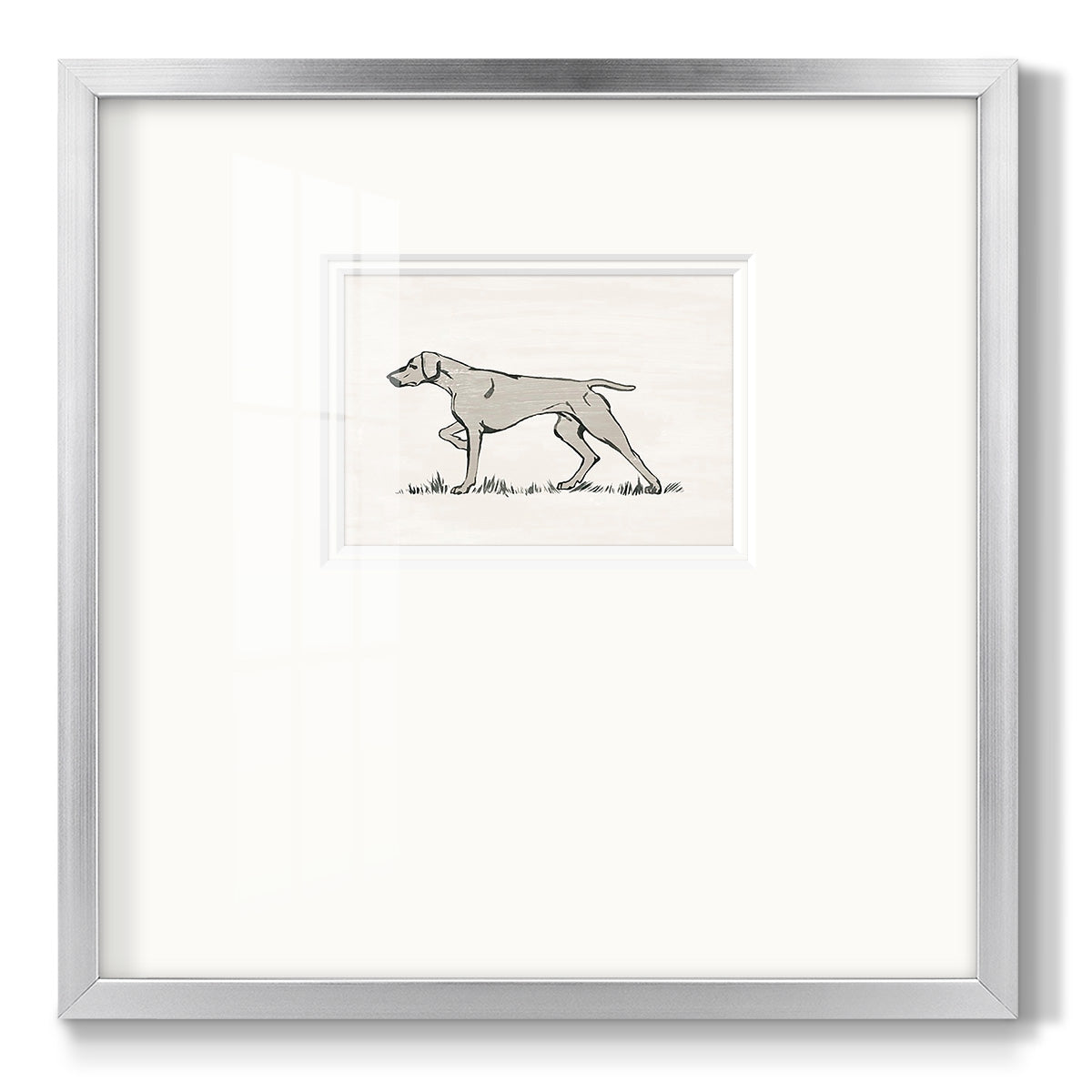 Neutral Pointer II - Double Matboard Framed Print