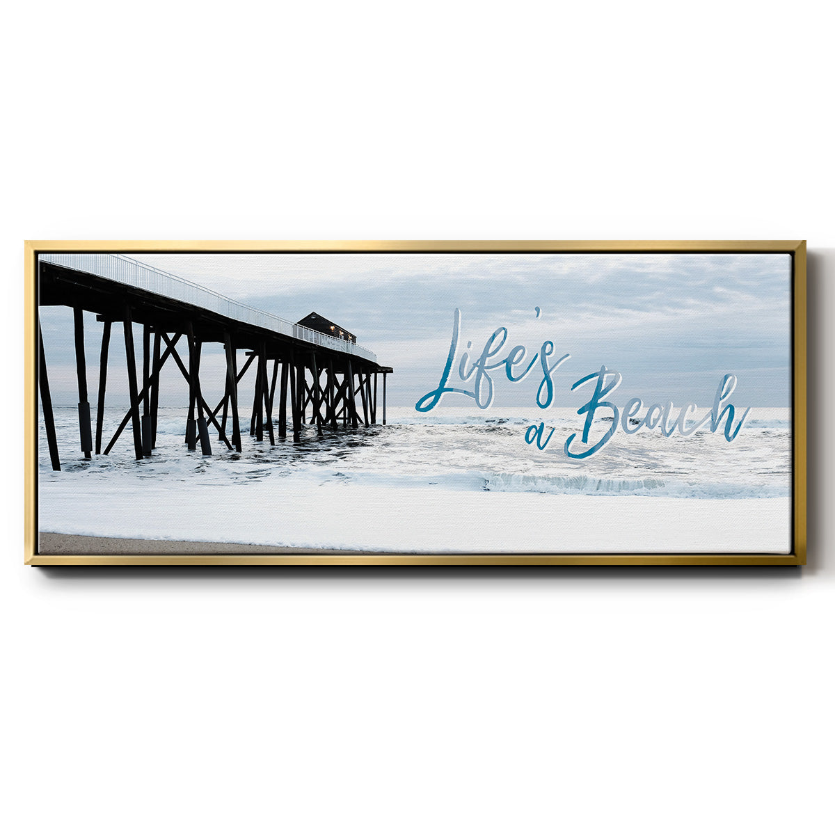 Life's a Beach - Floater Framed Canvas Print