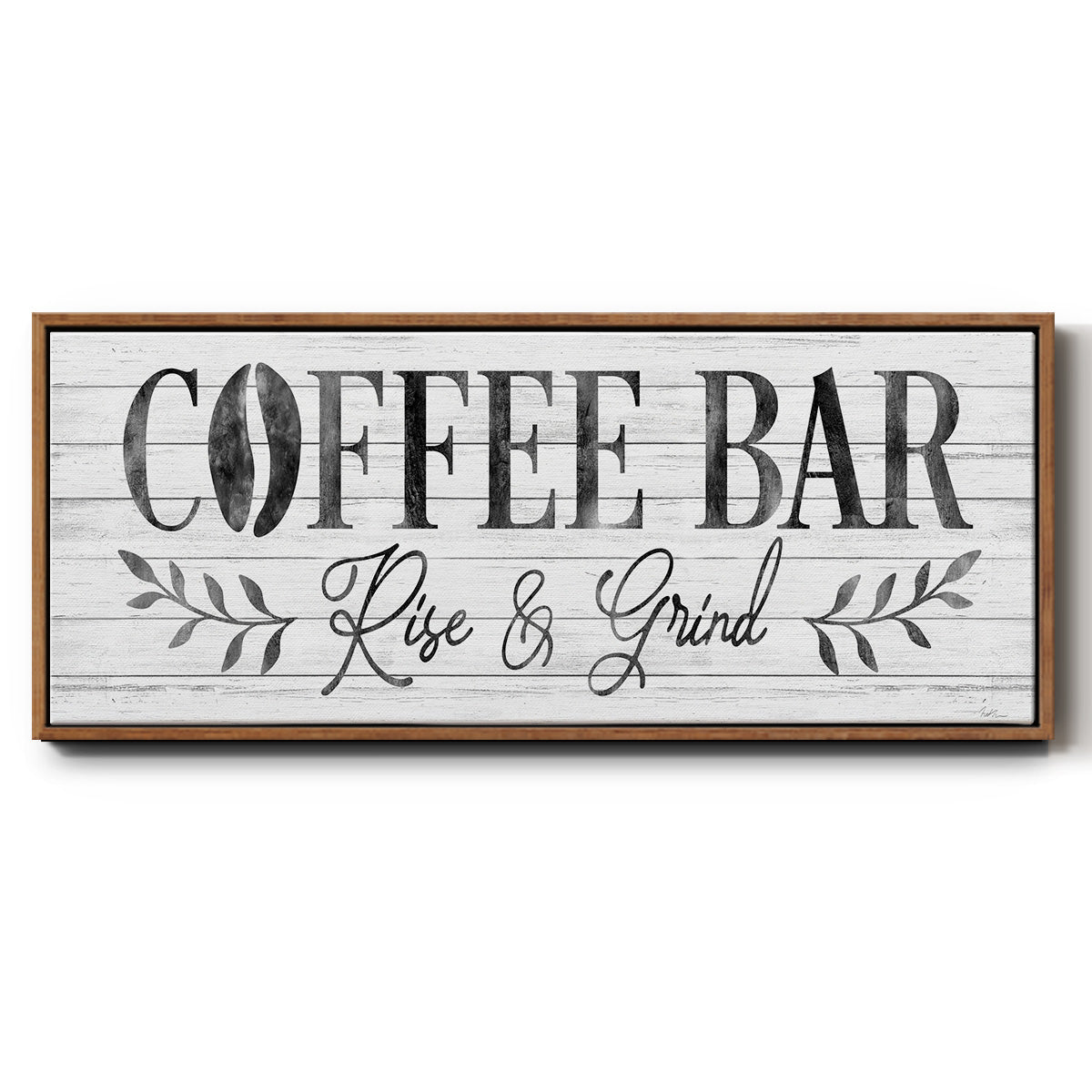 Coffee Bar - Floater Framed Canvas Print