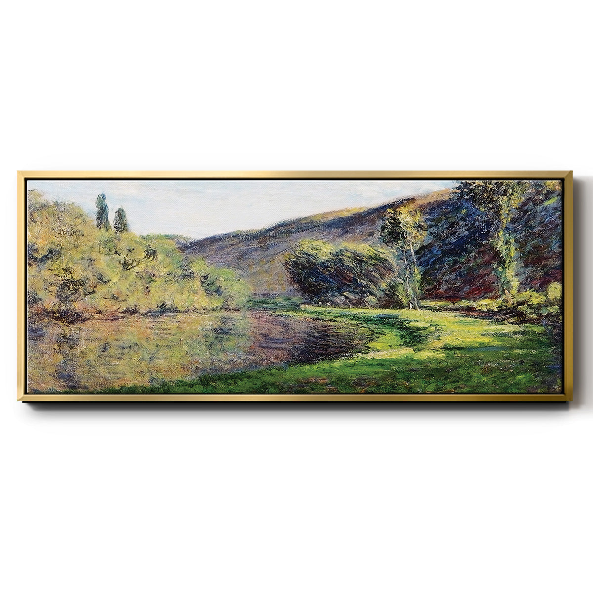The Seine at Jeufosse, 1884 - Floater Framed Canvas Print