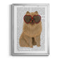 Pomeranian and Heart Glasses - Modern Framed Canvas Print