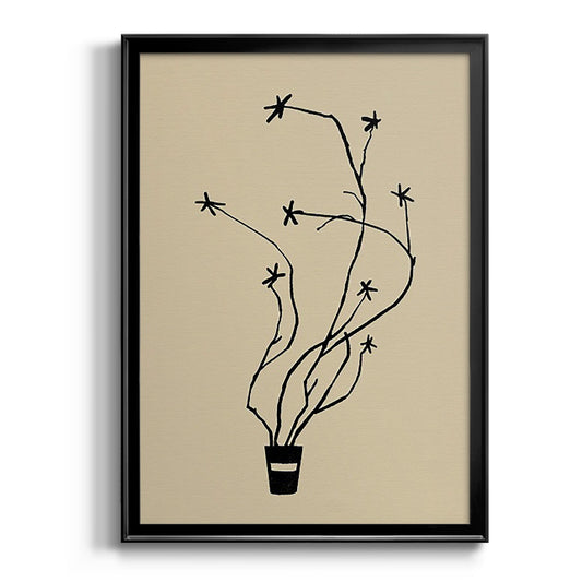 Spring Sprig Vase I - Modern Framed Canvas Print