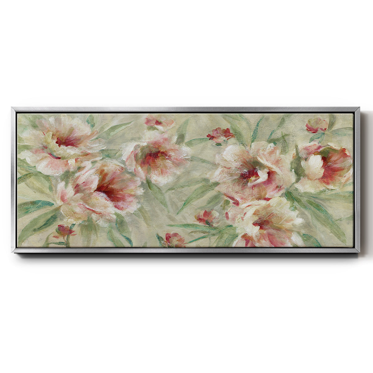 Peony Pleasure - Floater Framed Canvas Print