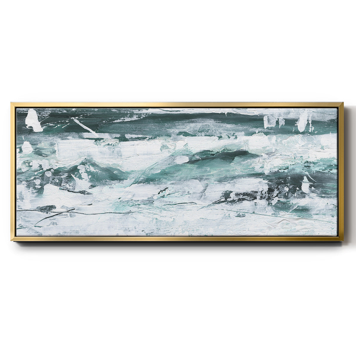 Misty Waves II - Floater Framed Canvas Print