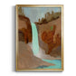 Turquoise Falls I - Modern Framed Canvas Print