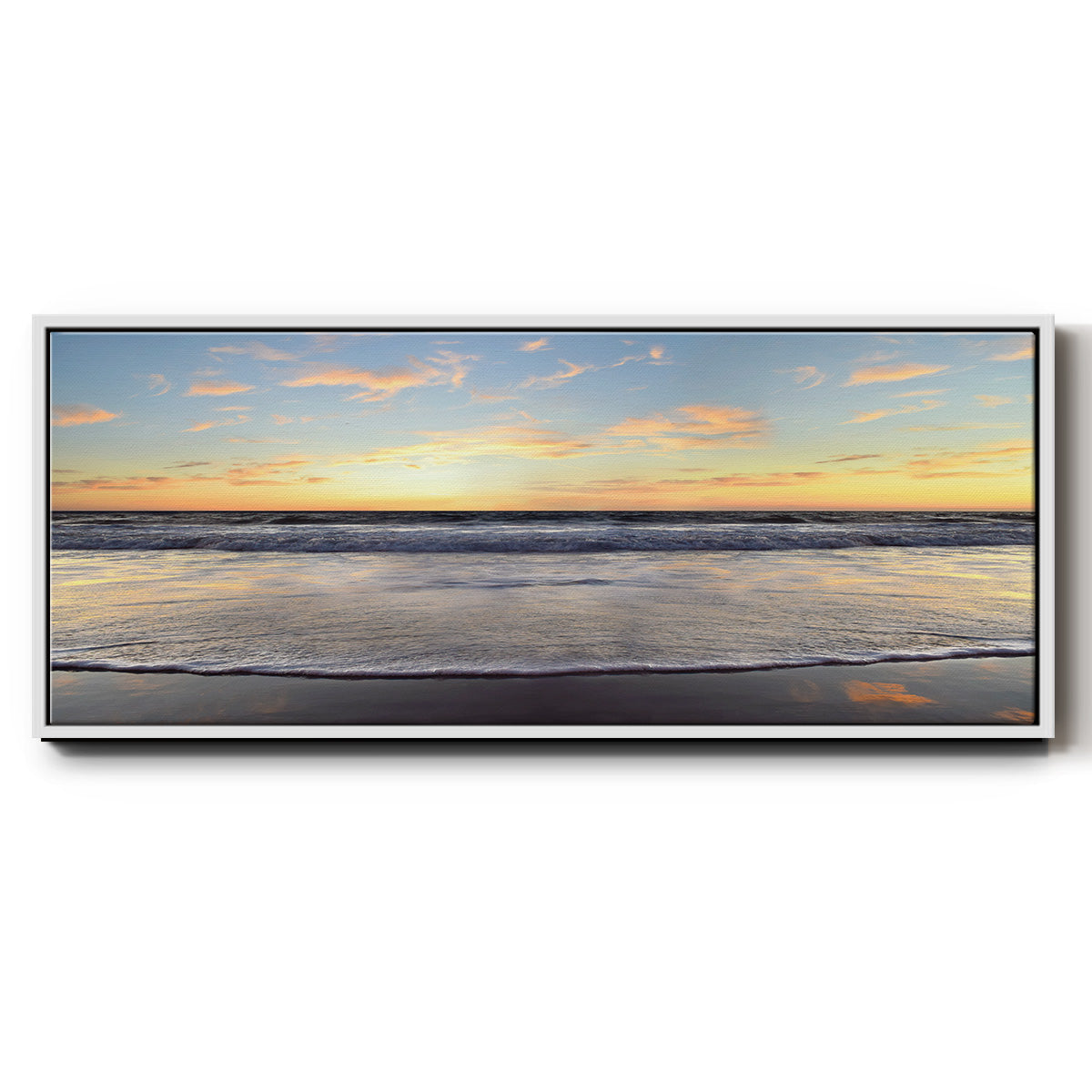 Evening on Venice Beach - Floater Framed Canvas Print