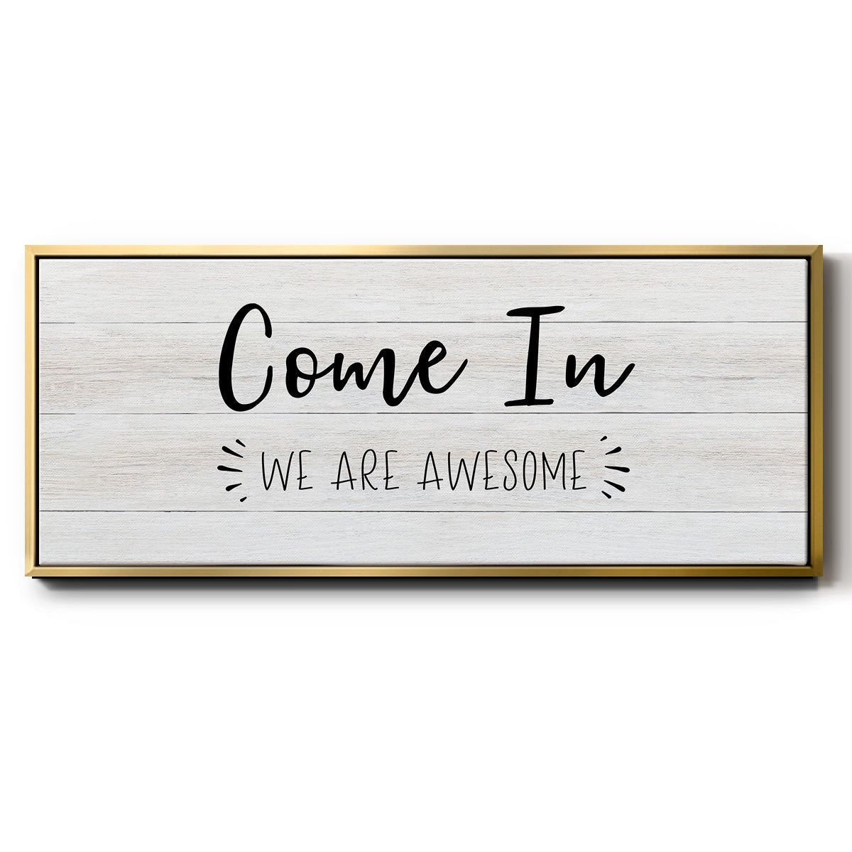 Come In - Floater Framed Canvas Print