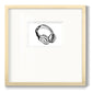 Headphones Sketch - Double Matboard Framed Print