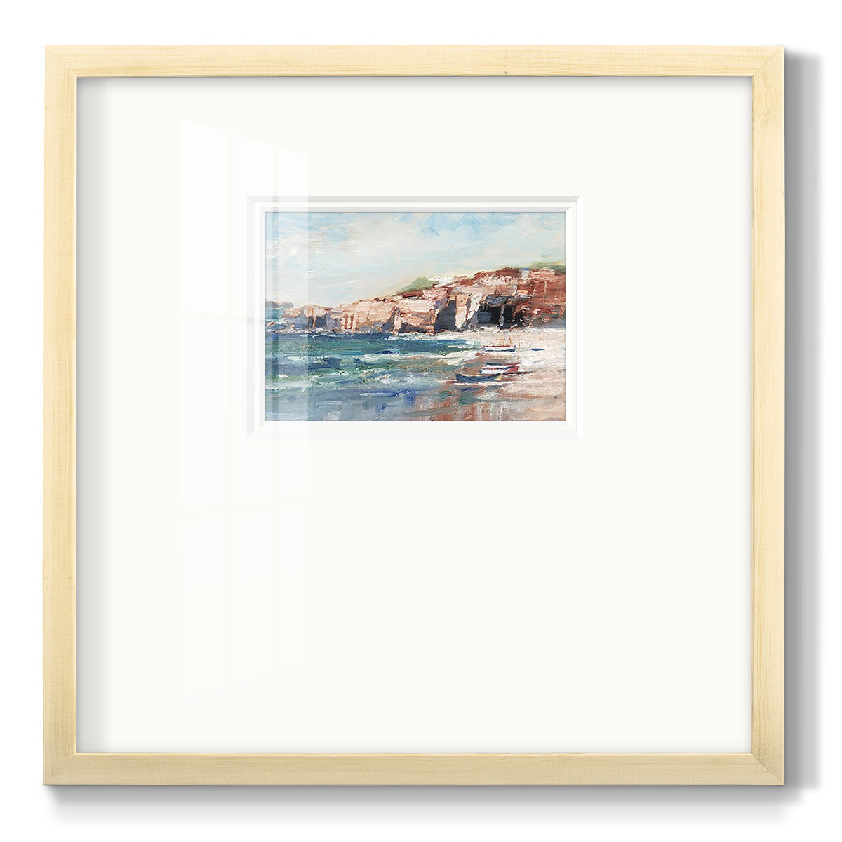 Sea Cliff Study II - Double Matboard Framed Print