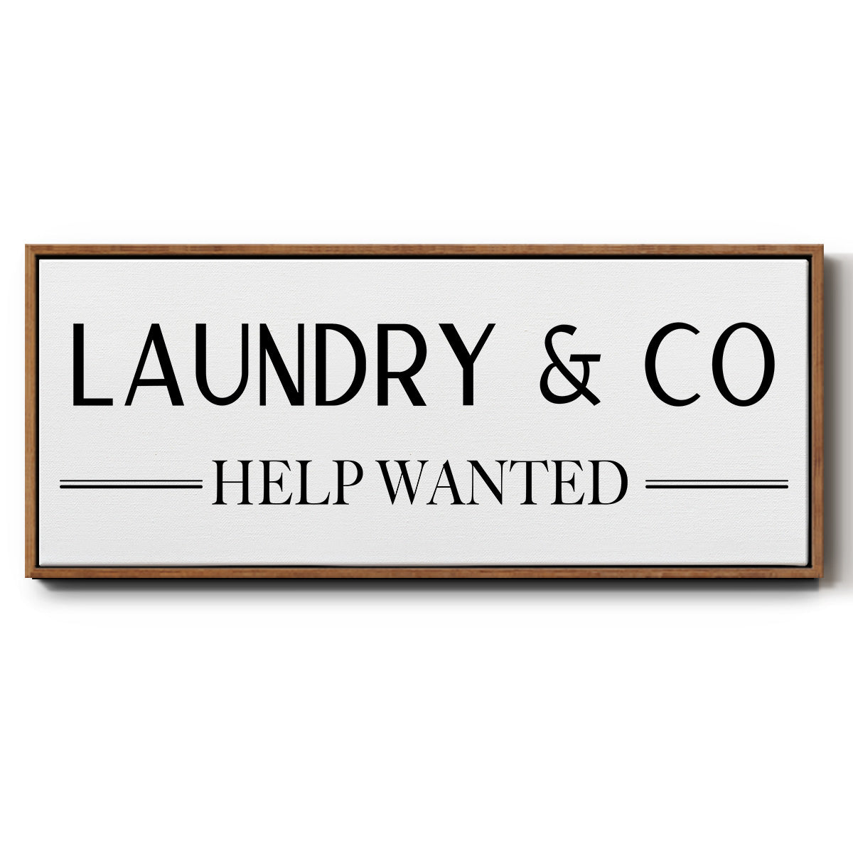 Help Wanted - Floater Framed Canvas Print