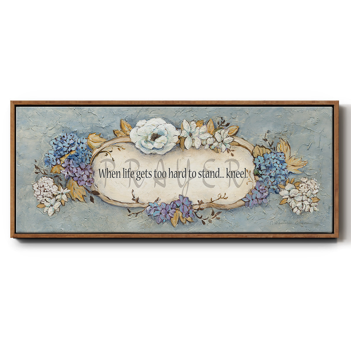 Prayer - Floater Framed Canvas Print