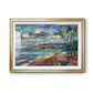 Morning Moon Over Waikiki - Modern Framed Art Print
