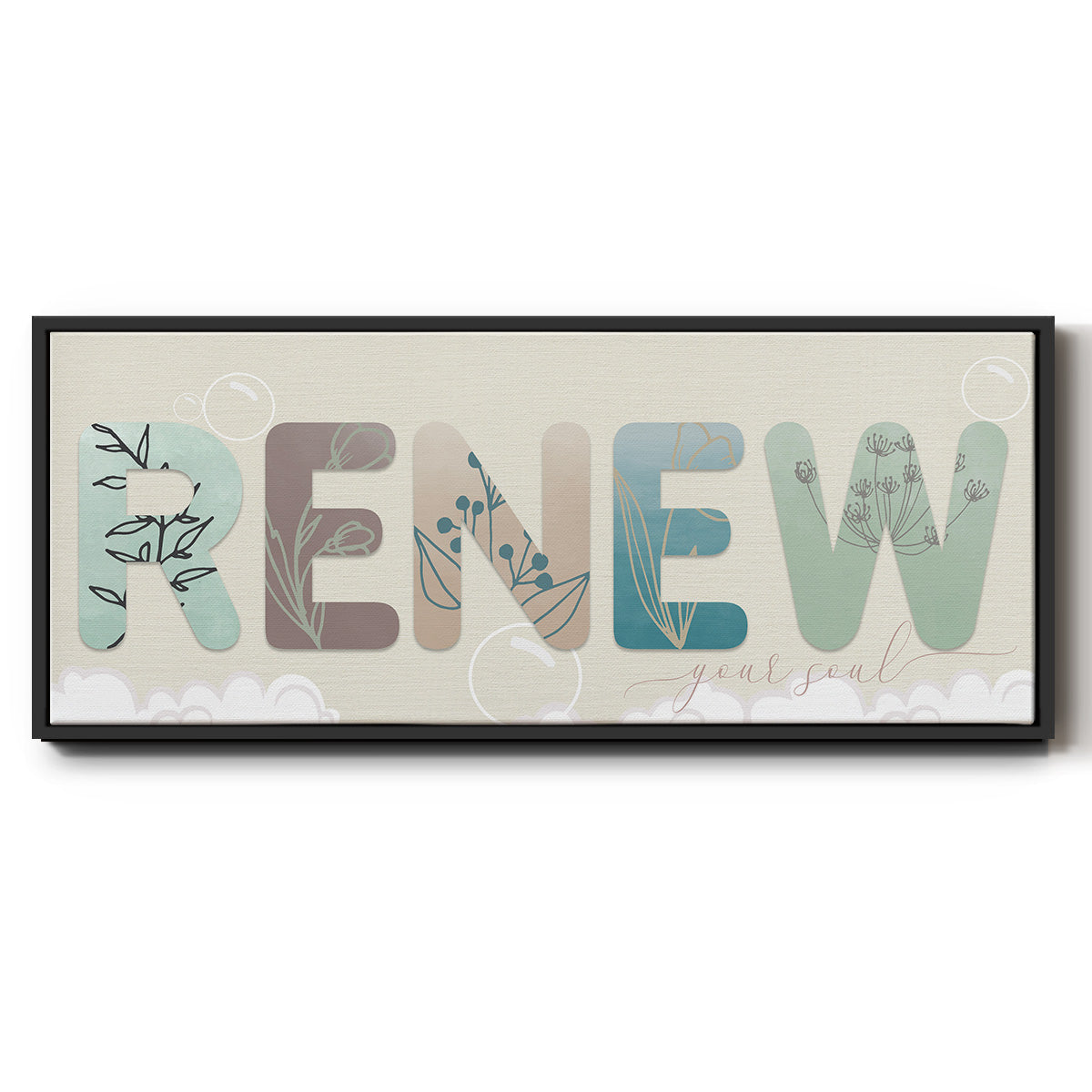 Renew Your Soul - Floater Framed Canvas Print