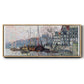 View of the Kromme Waal in Amsterdam - Floater Framed Canvas Print