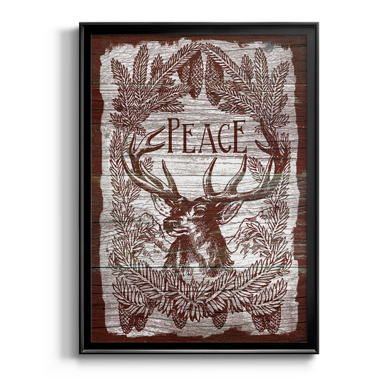 Red Wood Peace -  Framed Canvas Print